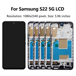 Tested For Samsung S22 5G LCD Display Touch Screen Digitizer For Samsung S901 S901B S901U SM-S901E/DS Screen With Frame