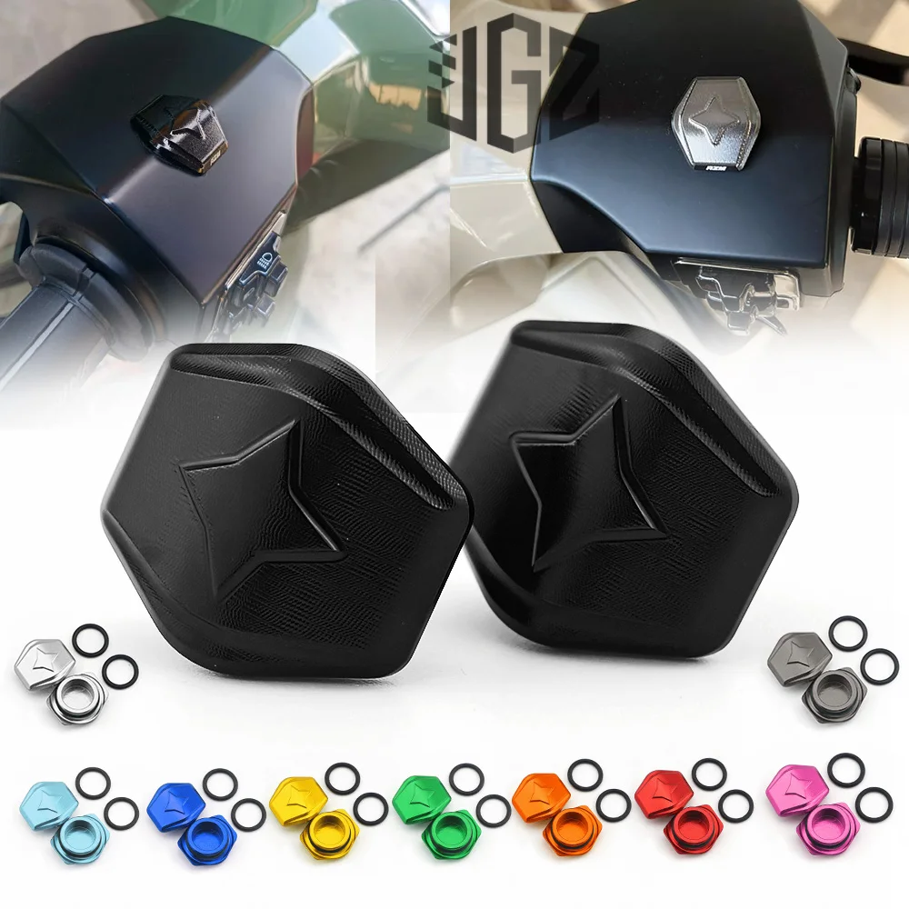 

Motorcycle CNC Side Mirror Hole Plug Cover Rearview Mirror Adapter Cap For Lambretta X300