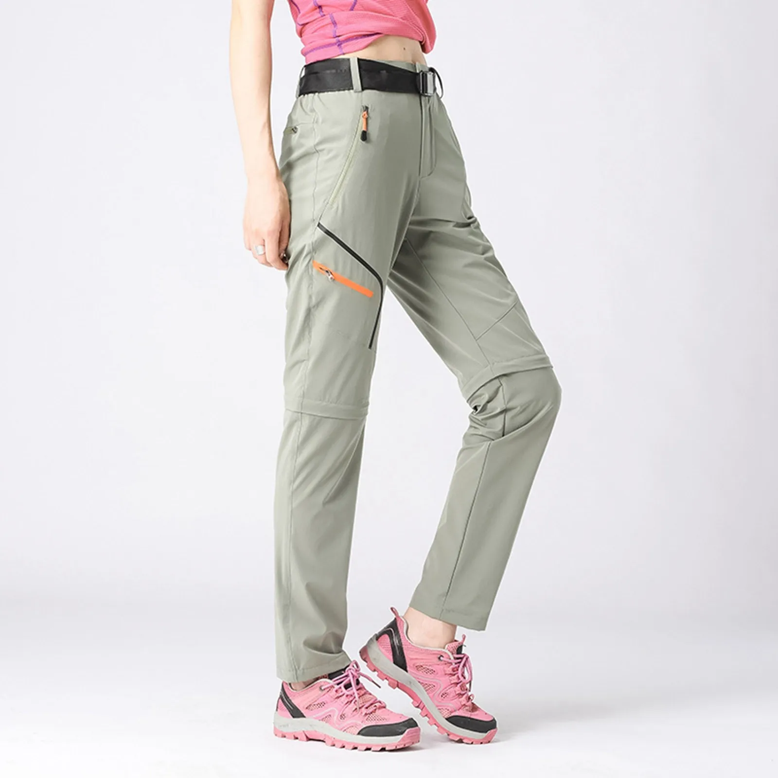 Summer Lightweight Unisex Hiking Pants Stretch Detachable Legs Straight Leg Trousers Convertible Optimal Comfy Pants Women