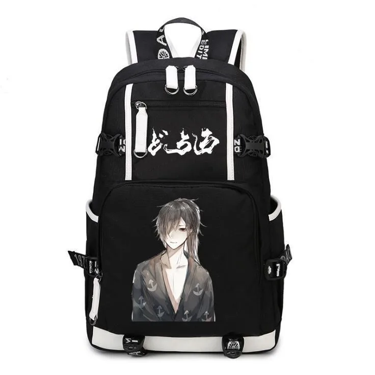 Dororo-Sac à Dos en Maille Respirante Noir de Grande Capacité, Sacs d'École Anime pour Bol et Garçons, 37x44x13cm