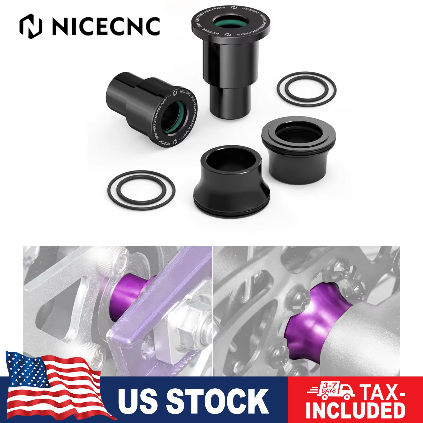 

NICECNC For Surron Light Bee X S L1E Surron Electric Bike Front Rear Wheel Spacers Hub Collar Kit Aluminum For Segway X160 X260