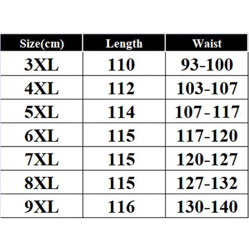 Autumn Spring Plus Size Trousers Men 5XL 6XL 7XL 8XL 9XL Waist 140cm Cotton Cargo Pants