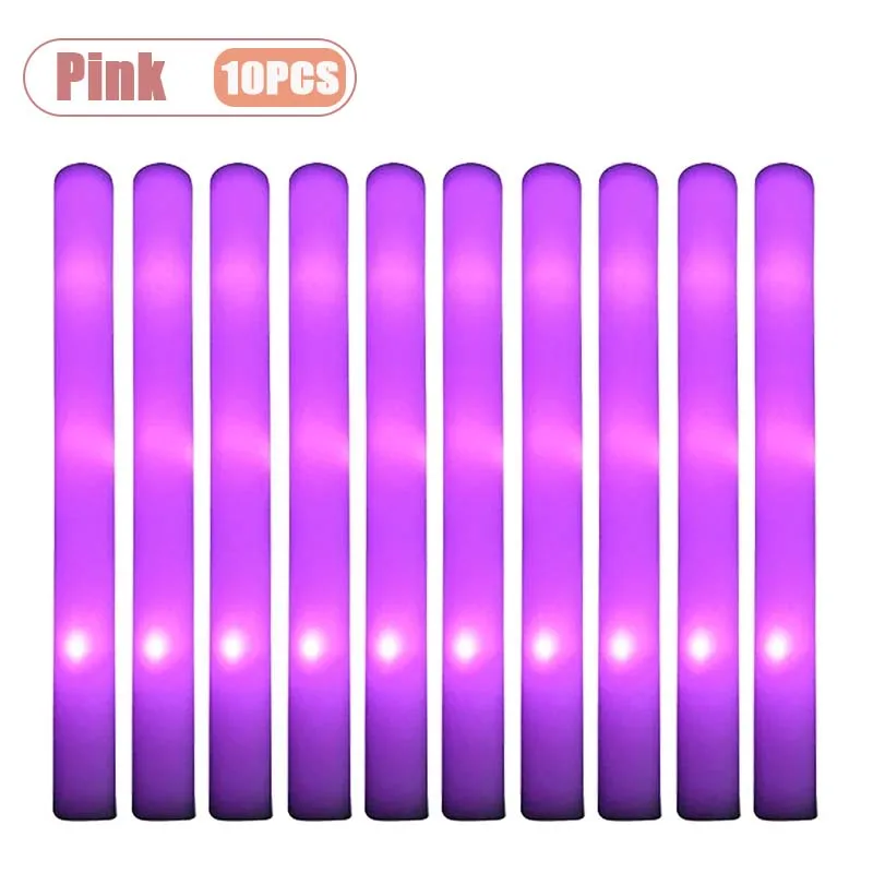 10 STKS Spons Glow Stick Light Up Neon Fluorescerende LED Knipperende Bar voor Evenementondersteuning en Cheer Night Party Light Stick