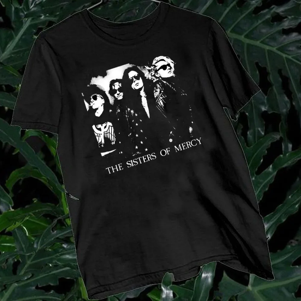 The Sisters of Mercy T-Shirt Post Punk Goth Rock Band Men and Women Tee Hot Sale Short Sleeve O-neck Soft Streetwear Style Tees