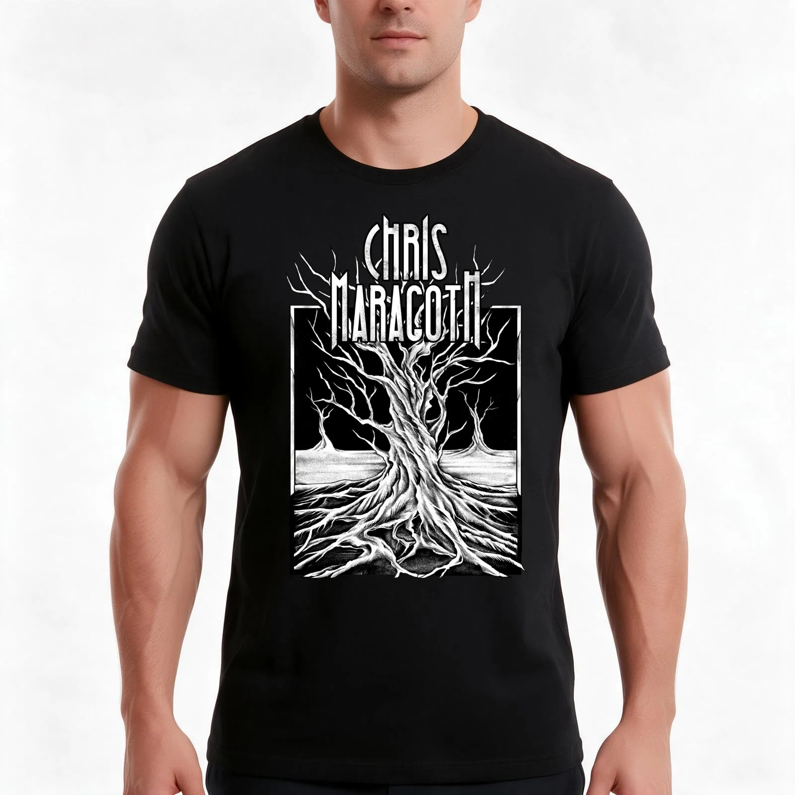 Chris Maragoth Old Tree Lost and Separated T-Shirt, Summer Casual Cotton Tee, Oversized Streetwear Tops, Vintage Graphic Print