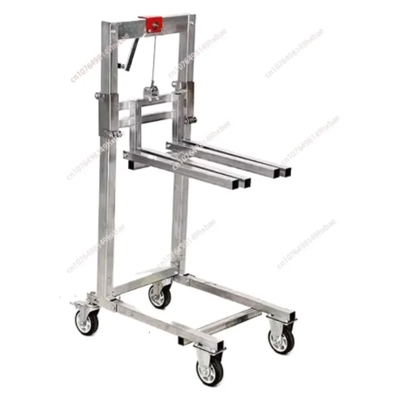 Transport Stacker Multifunctional Lift Trolley Foldable and Portable 80KG Load-bearing Manual Unloading Tool Lift