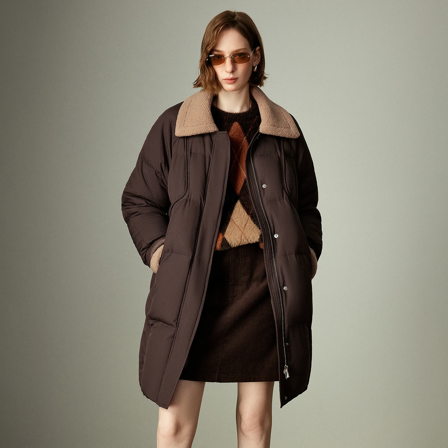 TOYOUTH سترات نسائية سفلية 2025 شتاء جديد أبيض بطة أسفل غامض طوق فضفاض طويل دافئ ملابس خارجية #3