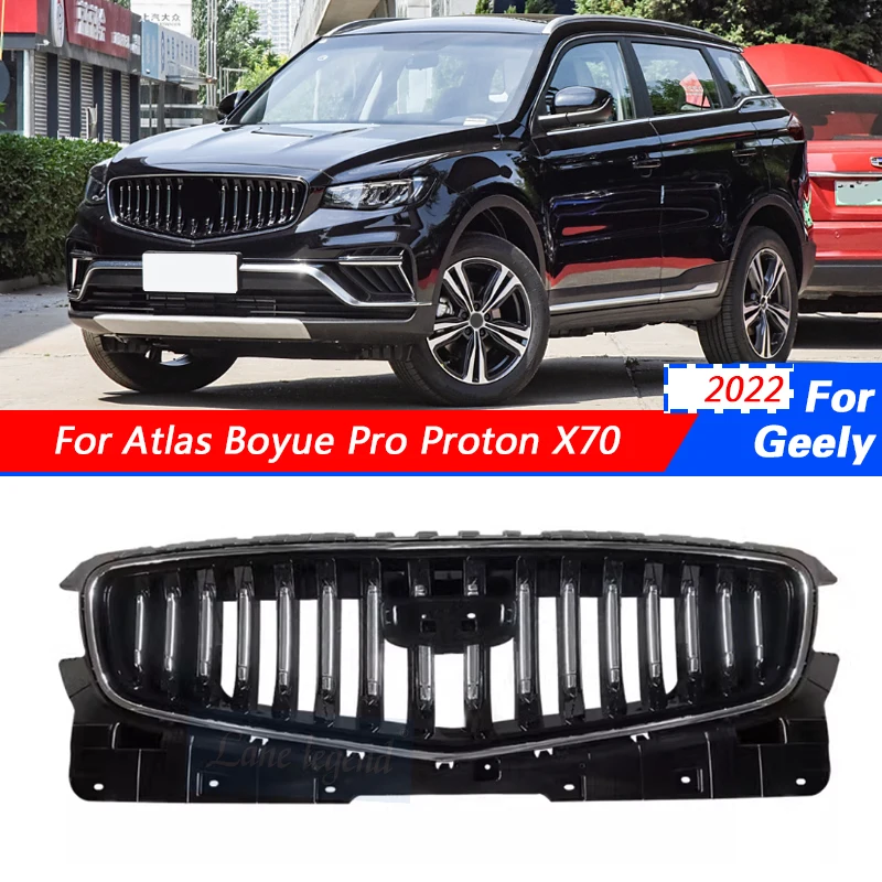 

Front Bumper Grill Mask Radiator Grille Medium net For Geely Atlas Boyue Pro Proton X70 2022 Racing Grills Medium net