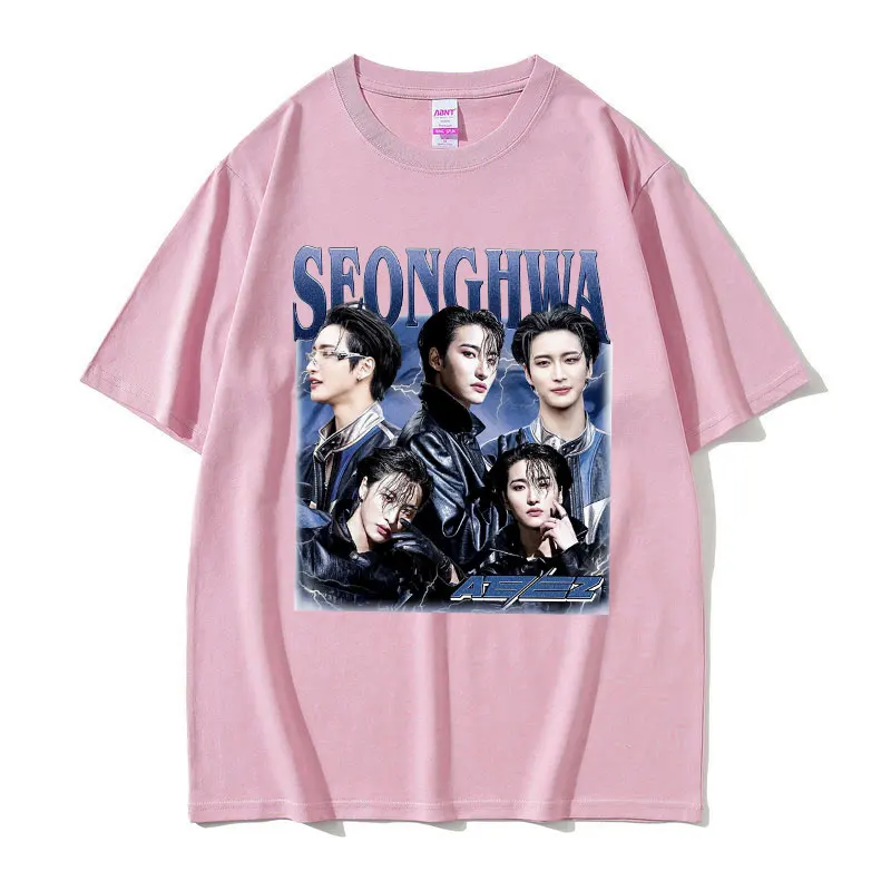 Korean Ateez Seonghwa World Tour Graphic T Shirt Men Women Fashion
