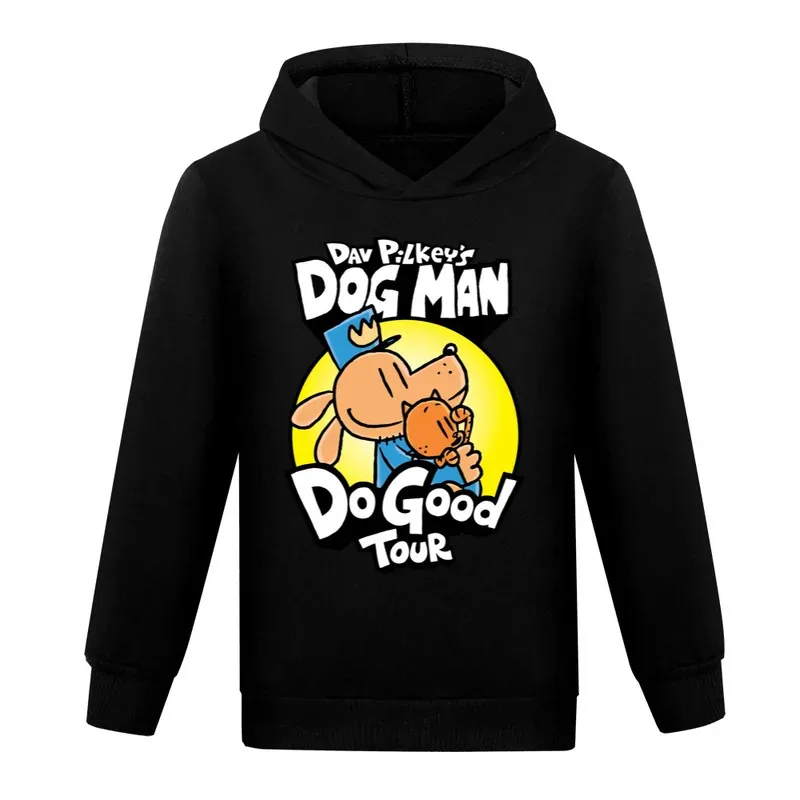 

lHalloween Cosplayl Dogman Kids Hoodie Sweatshirt Toddler Boy Girl Spring Hooded Cartoon Dog Man Printed Long Sleeve Shirt Cloth