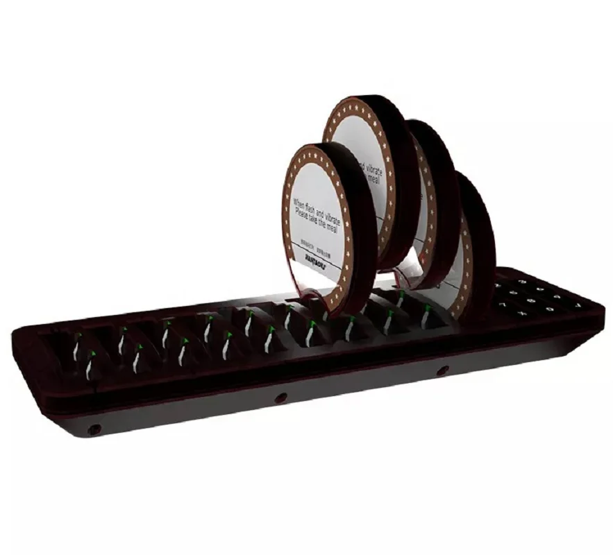 

2025 hot sale Round 10 Pager Restaurant System Vibration Pagers and Table Food Buzzer Wireless Call Restaurant Round Wireless 10