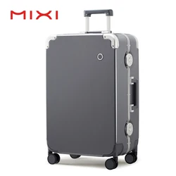 Mixi 2023 nuovo bagaglio a mano 20 ''valigia da viaggio bagaglio a rotelle telaio in alluminio PC Hardside con ruote Spinner TSA Lock 24''