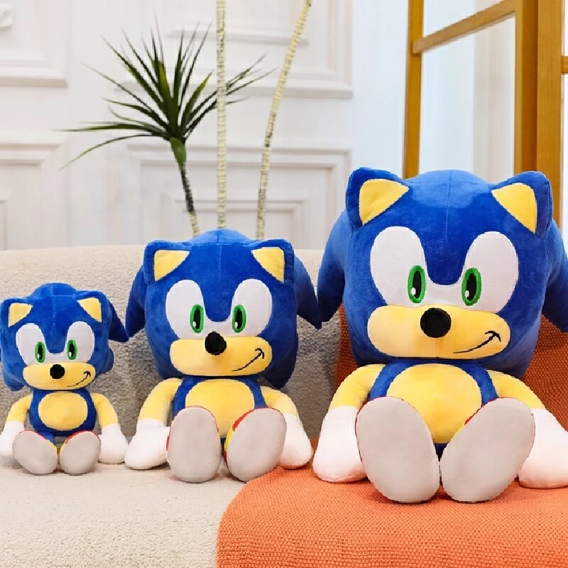 

Горячая 30-60 см кавайная плюшевая игрушка Sonic The Hedgehog, мягкая мультяшная плюшевая кукла с большой головой для детей, подарок на день рождения, Рождество