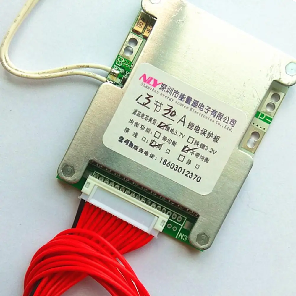 Li-ion Lithium Battery Protection Board, 13S 48V Battery Pack, BMS Proteção, PCB Charge Board para carro elétrico