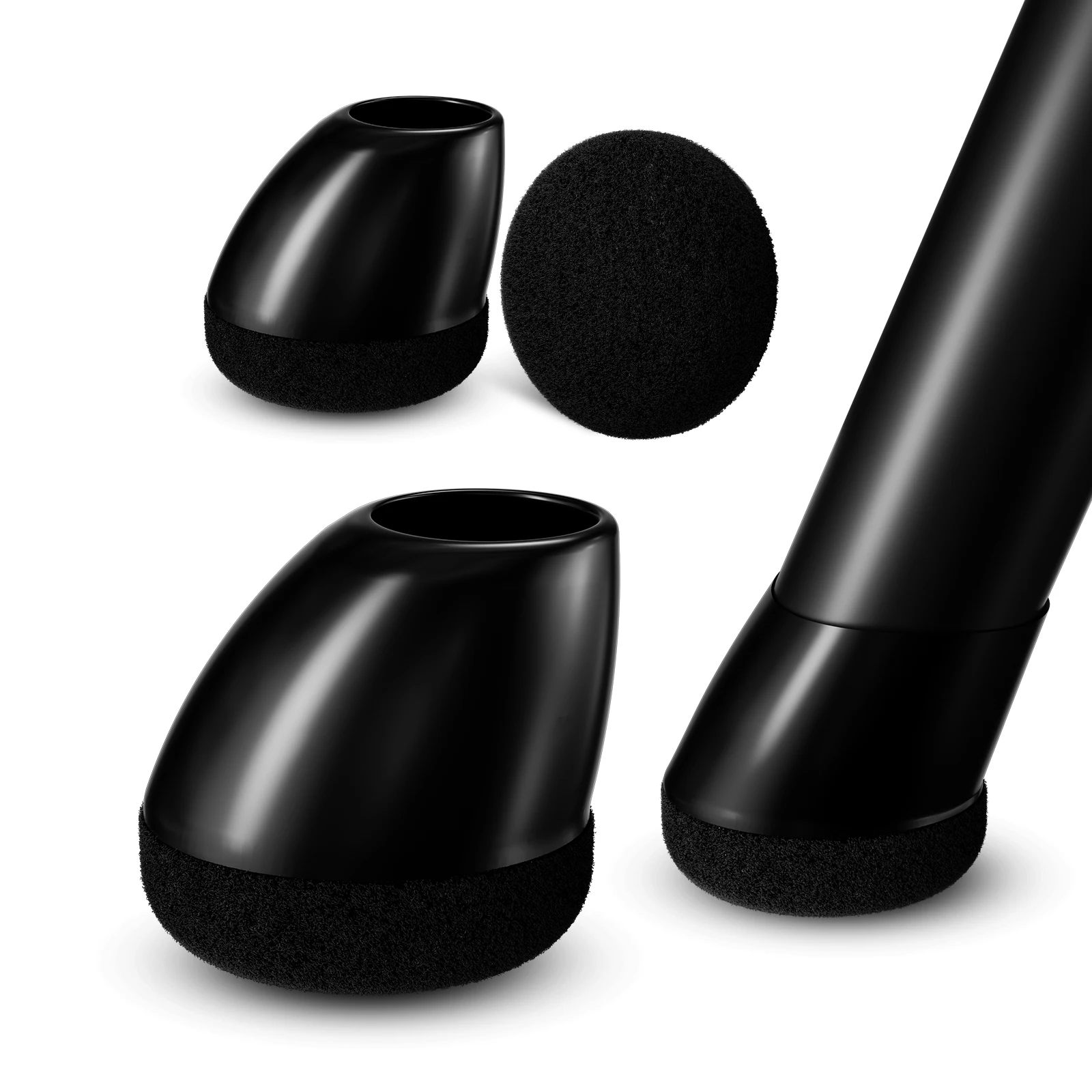 16PCS Silicone Chair Leg Protectors Round Felt Furniture Feet Caps for 15°-25° Angled Chair Legs to Protect Hardwood Floors