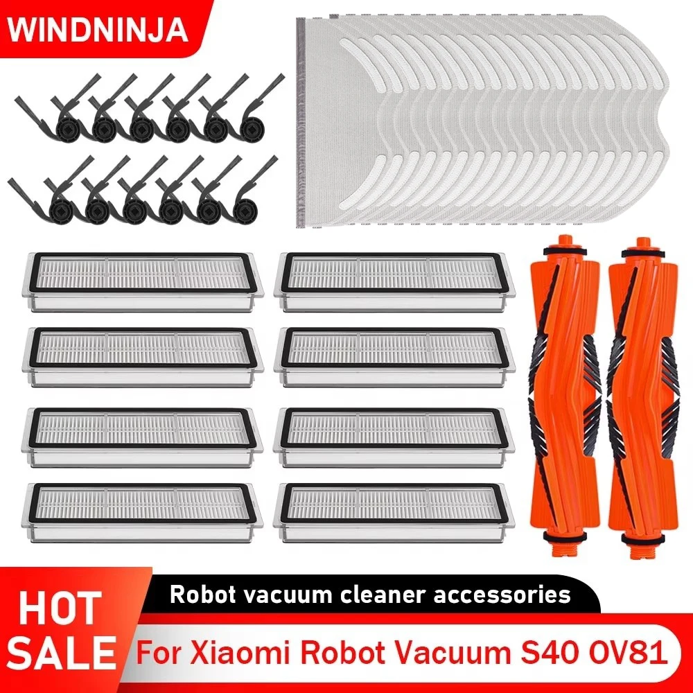 For Xiaomi Robot Vacuum S40 OV81 Dust Bags Side Brush Mop Cloths Roller Brush