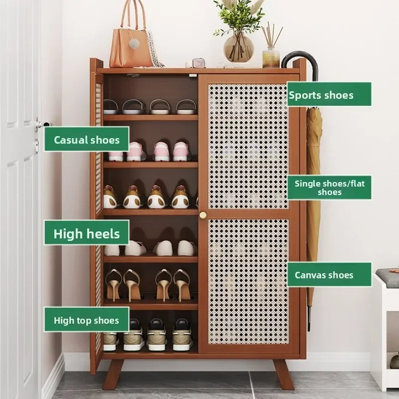 Multi-functional Multi-layer shoe rack outside the door of the household, dustproof small shoe cabinet, indoor corridor entry