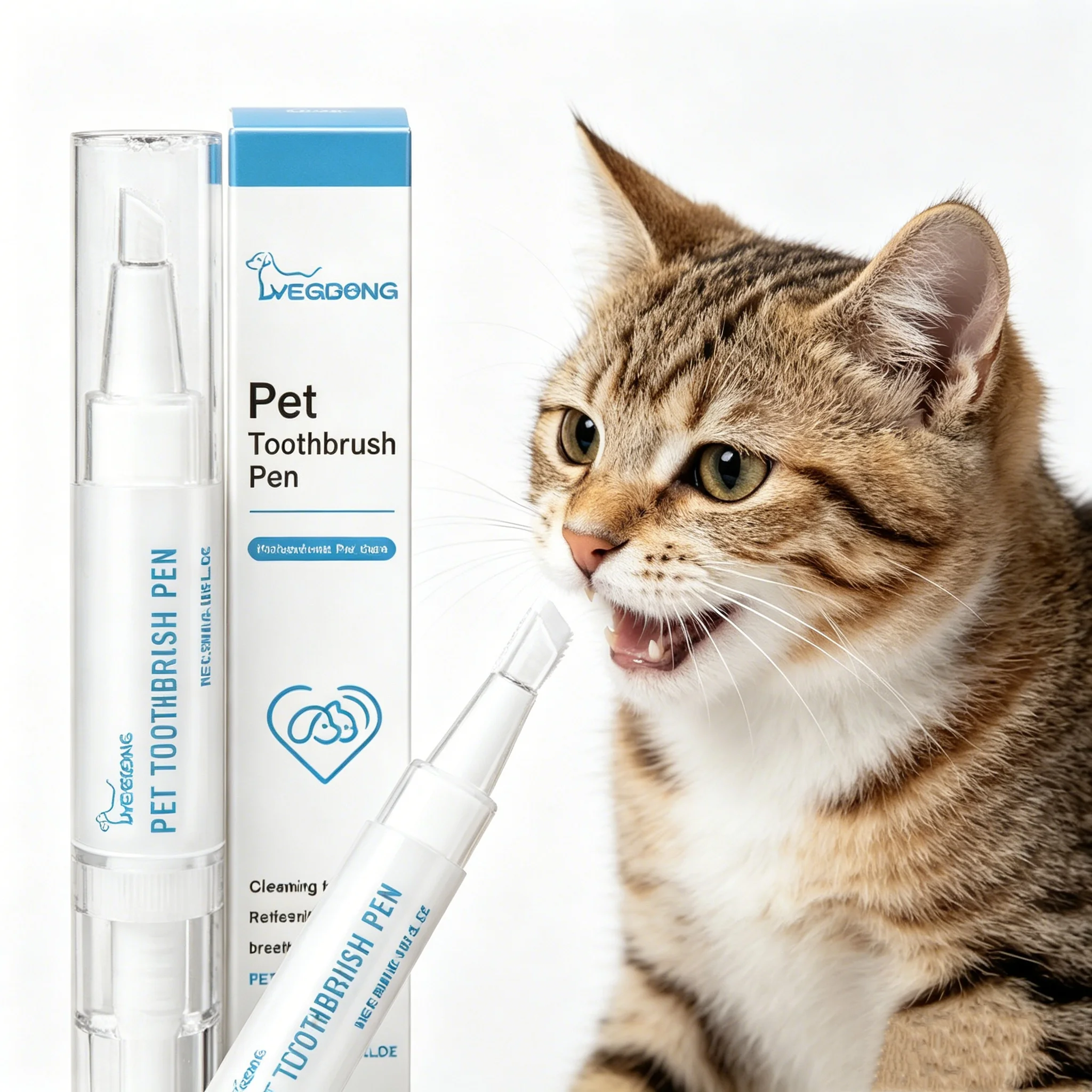 Oral Cleaning Gel Pen For Dogs And Cats Lasting Fresh Breath Remove Dental Stain Reduce Tartar Plaque Pets Tooth Whiten-ing Pens view 5