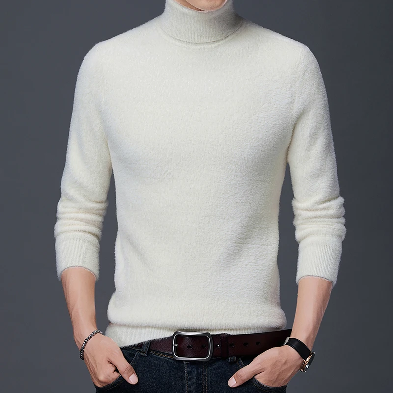 

2022 New Brand Luxury Soft Sweater Men Top Quality Warm Knitred Wool Pullover Slim Fit Jumpers Korean Casual Men Clothing 3XL