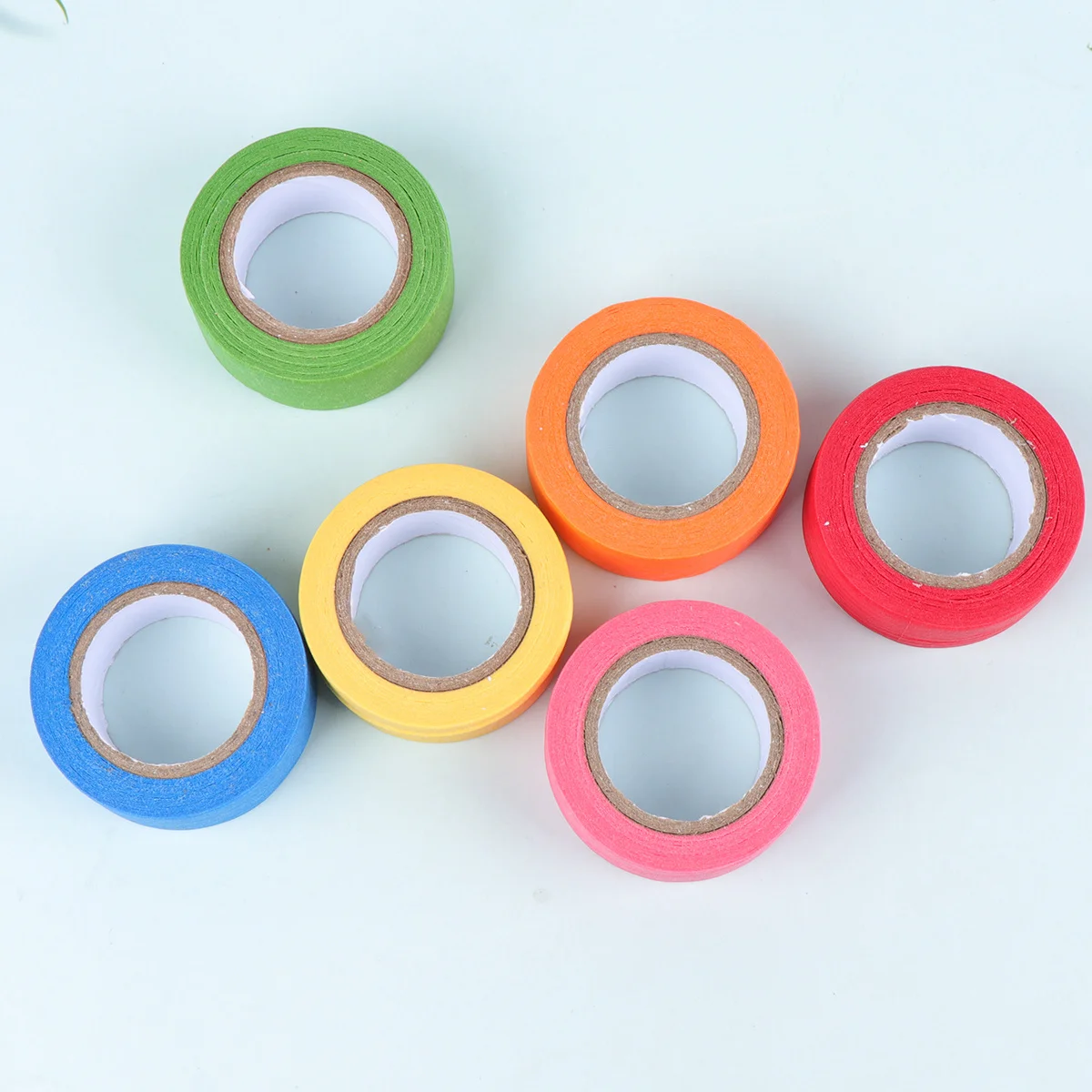 6 قطعة 24 مللي متر 12 متر قوس قزح الملونة شريطٌ لاصق اشي ورقة لزجة لاصق للحرف اليدوية وضع العلامات المنزل مكتب المشاريع المدرسية #5