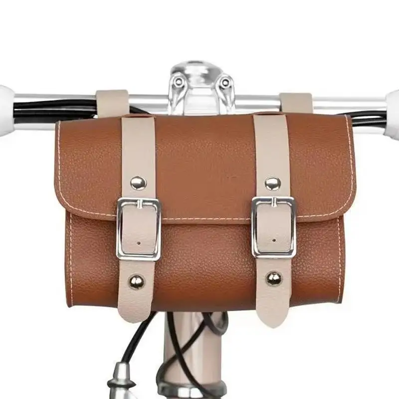 

Motorcycle Handlebar Saddle Bag PU Leather Storage Tool Pouch Motorcycle Bag Front Fork Storage Accessory Bag Cycling Pack For C