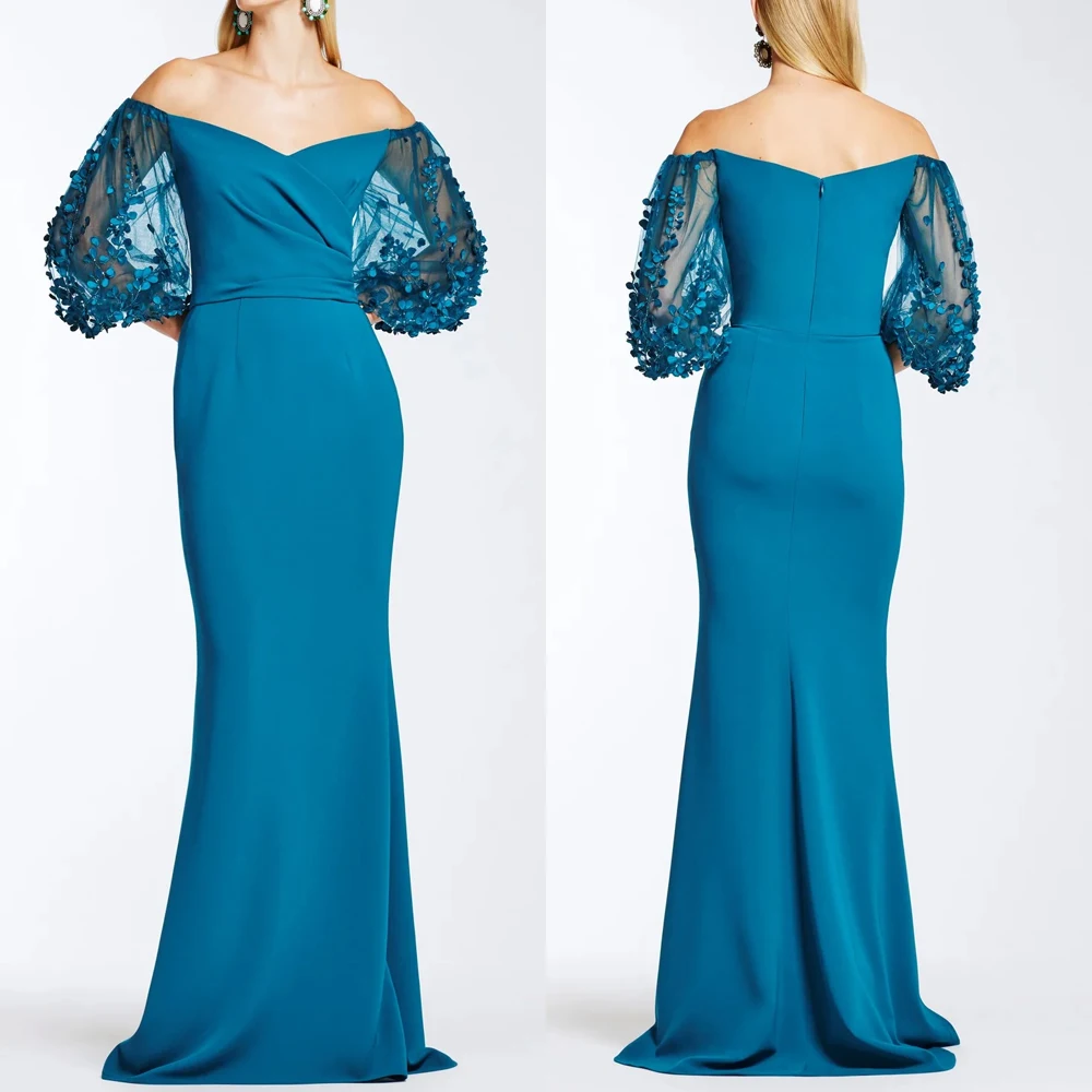 

Customized Elegant Off-The-Shoulder Dress A-Line Evening Dresses Occasion Formal Exquisite High Quality Prom Party Gowns Women