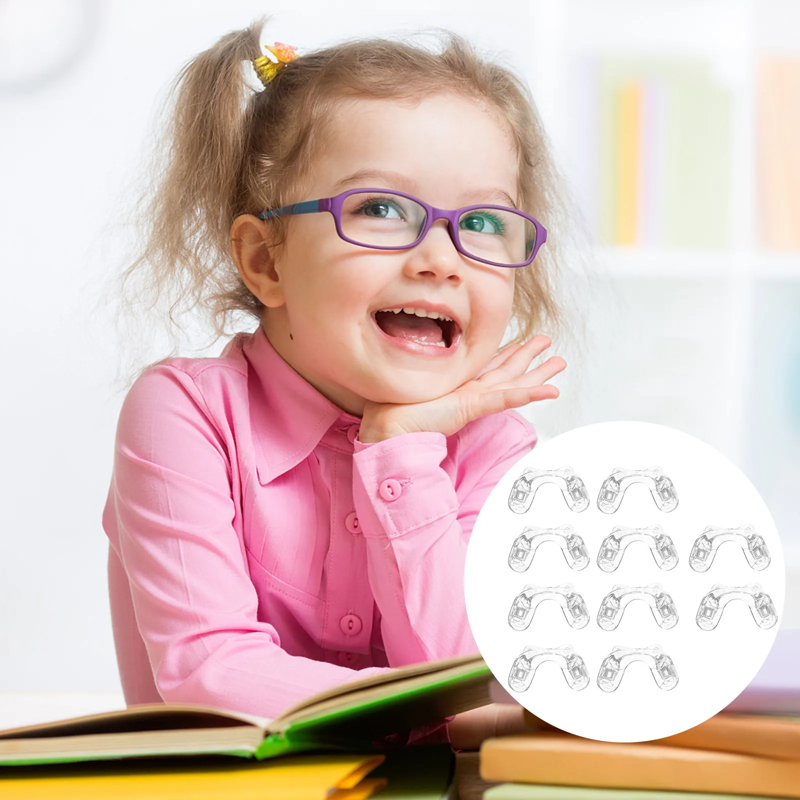 

1Set Silicone Glasses Nose Pads U Shape Non-Slip Flexible Eyewear Accessories Soft Comfortable for Adults Students