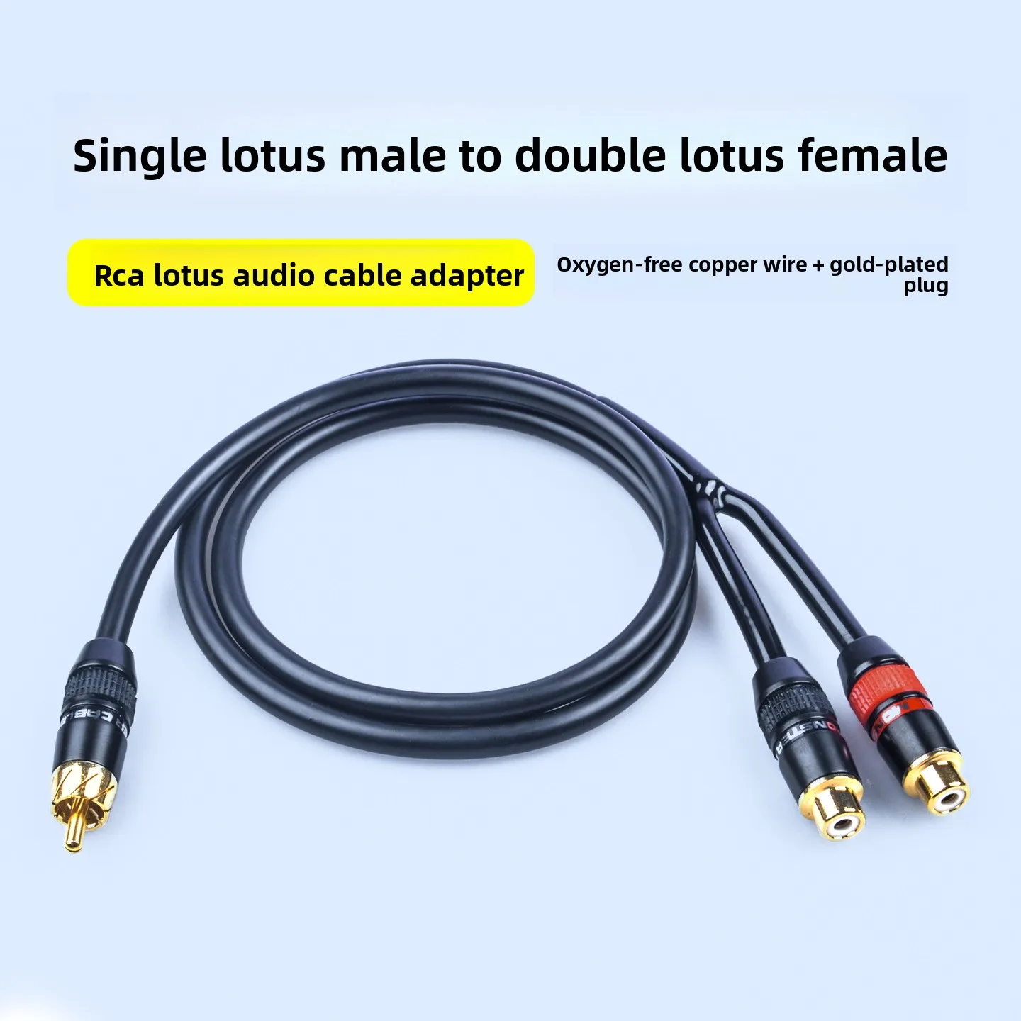 Double Female 1 Circuit 2 Female RCA One Minute Two Car CD Power Amplifier Audio High and Low Frequency Adapter Cable