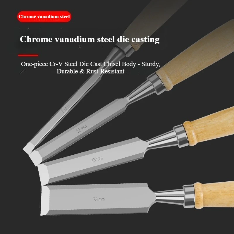 HILIXUN 4pcs Wood Carving Gouges Half-Round Chisel Alloy Steel Woodworking Chisel Gouge Woodworking Chisel Carving Knife
