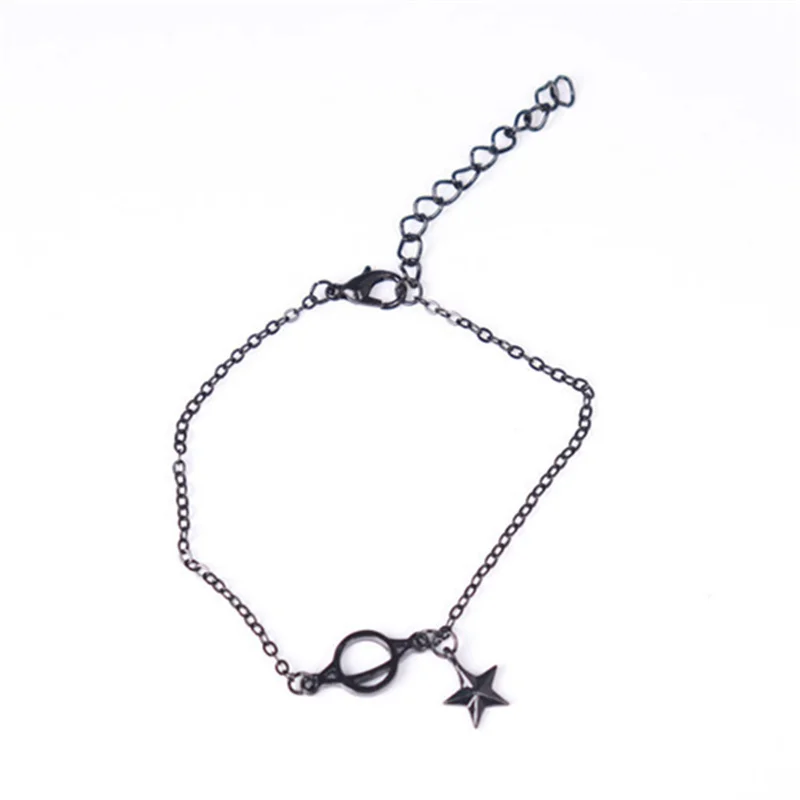 New Black Star Planet Pendant Bracelets Gothic Punk Geometry Adjustable Bracelet For Women Fashion Jewelry Wholesale Gift