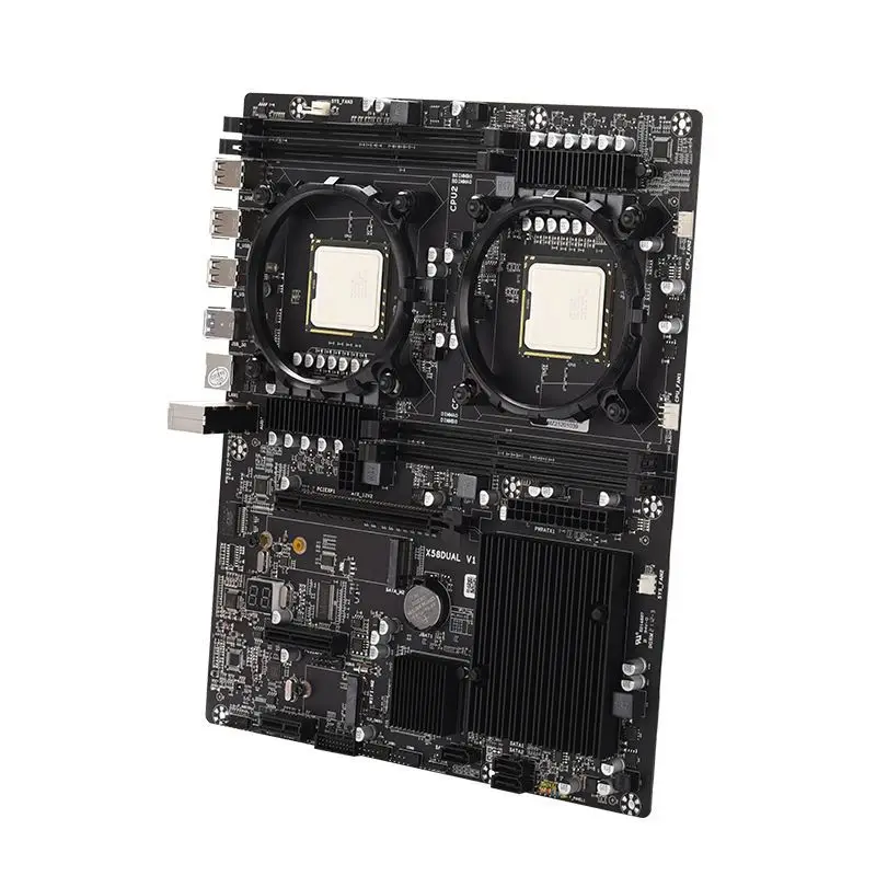X58 Dual motherboard computer Desktop DDR3 1066 memory Integrated CPU graphics card Crossfire M.2 hard disk interface