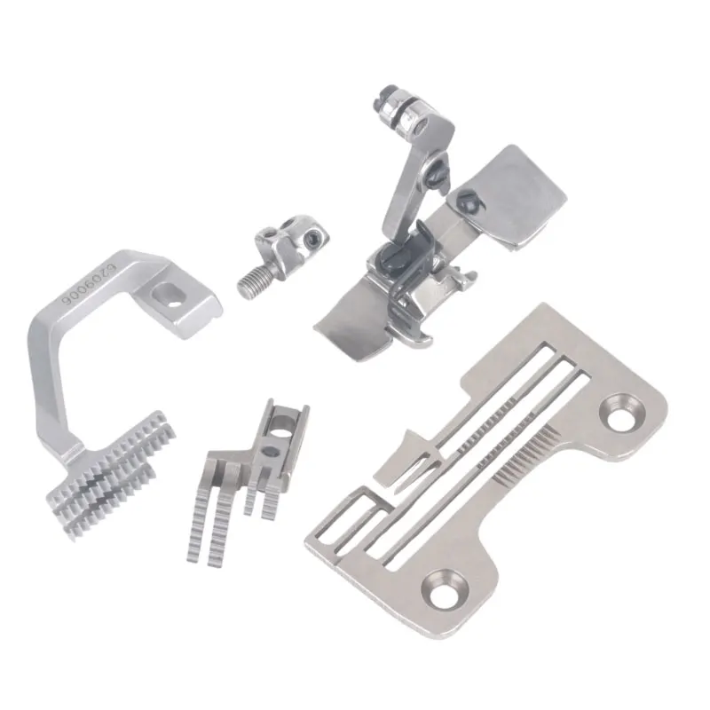 2.4x6mm Gauge Set Fit Cz6025 Overlock Sewing Machine Parts Plate 6208002 Presser Foot 6207021 Clamp 6209100