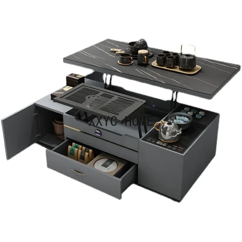 HJ Stone Plate Tea Table Tea Set Integrated Modern Kombucha Table Living Room