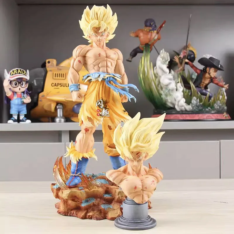 

Dragon Ball Z Figuras Son Goku Action Figure DBZ Manga Figurine 35cm GK Statue Model Doll Anime Peripheral Toys Gift for Kids