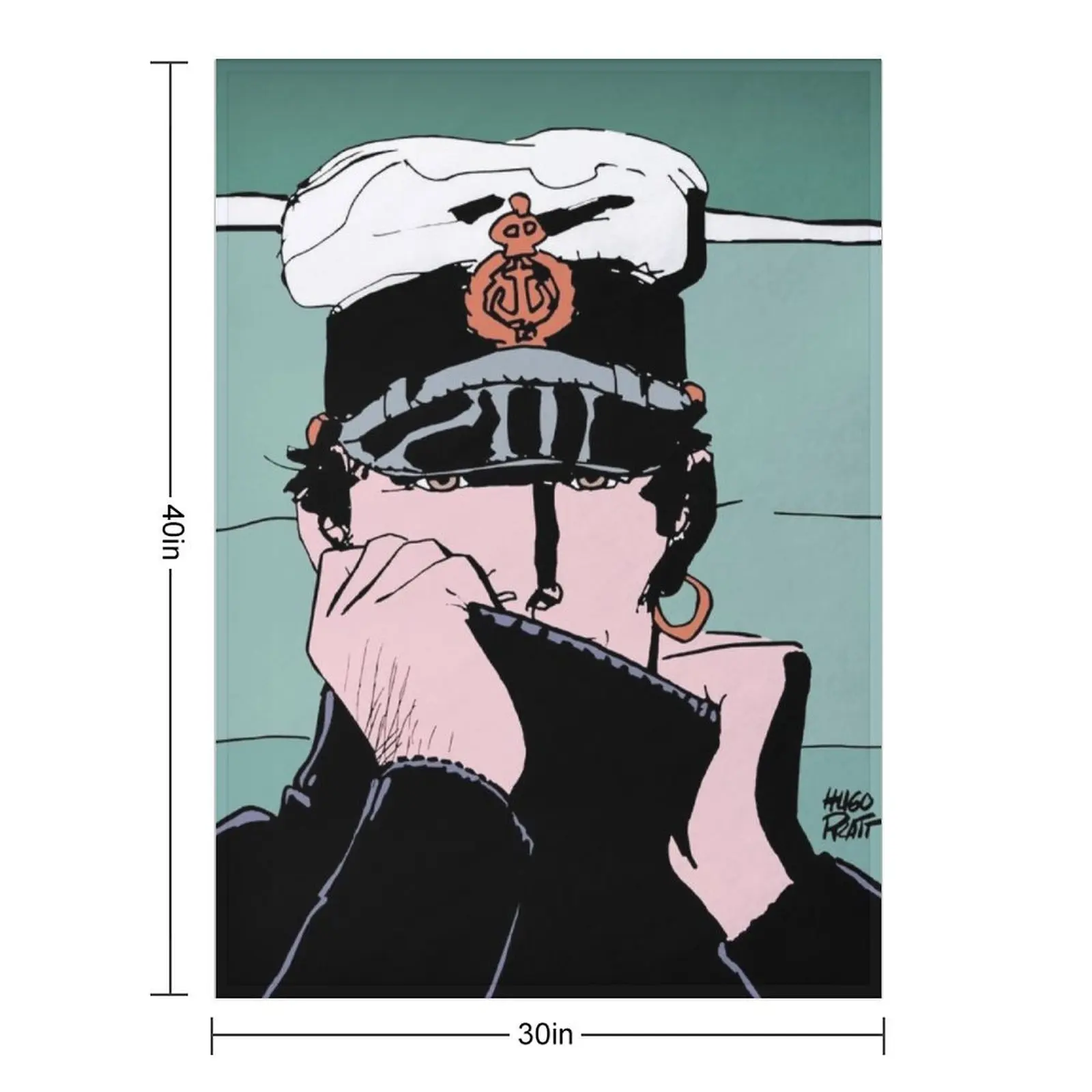 Corto Maltese in a sweater Throw Blanket Cute Furrys Winter beds Fashion Sofas Blankets