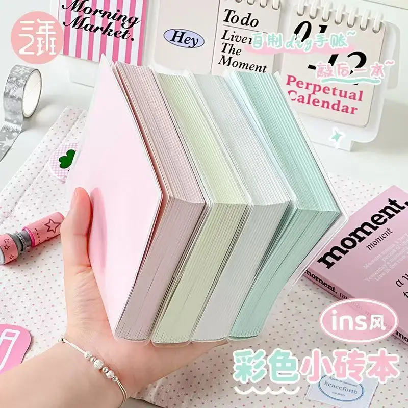 Ins الرياح اللون كتاب الطوب الصغيرة طالب سميكة المفكرة فتاة كتيب دفتر والمجلات #4