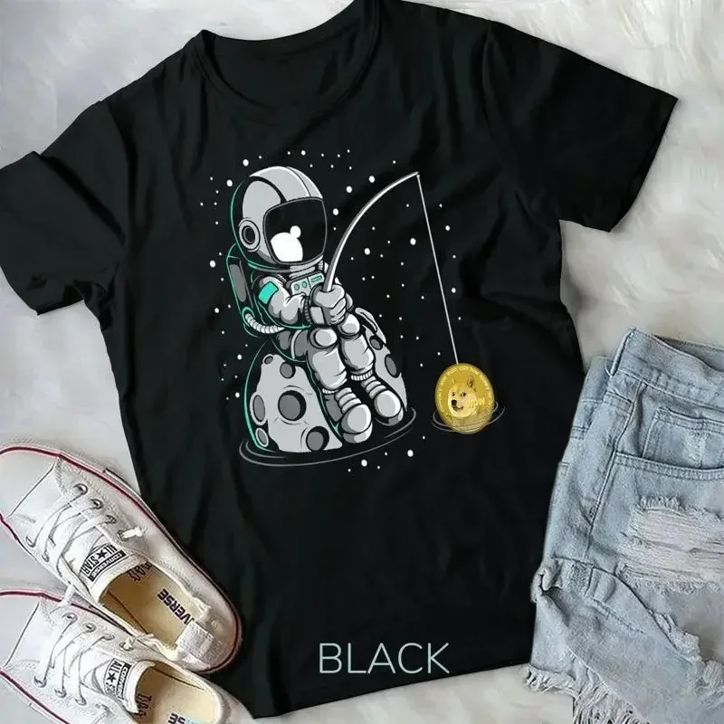 Dogecoin Fishing Crypto Bullrun Doge Token Rich Millionaire Unisex T shirt