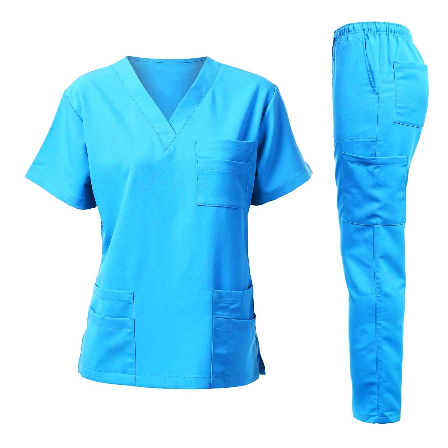 Uniforme de Enfermería de tela suave lavable antiarrugas para mujer, uniforme de Hospital, Tops médicos, Jogger, conjuntos de uniforme de enfermera