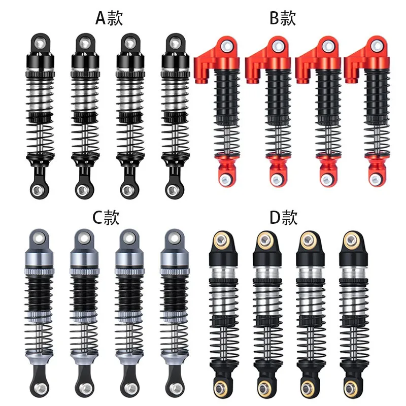 Aluminum Alloy Extended Oil Pressure Shock Absorber for 1/18 RC TRX4M Bronco Model Car Upgrade Modification Parts