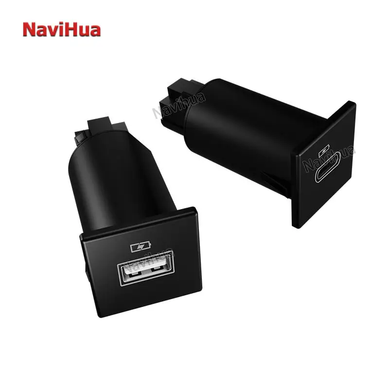 Car USB Type-C Quick Charger Connector Console Rear Fast Charging Adapter Port Mobile Phone Charger  For Land Rover Defender