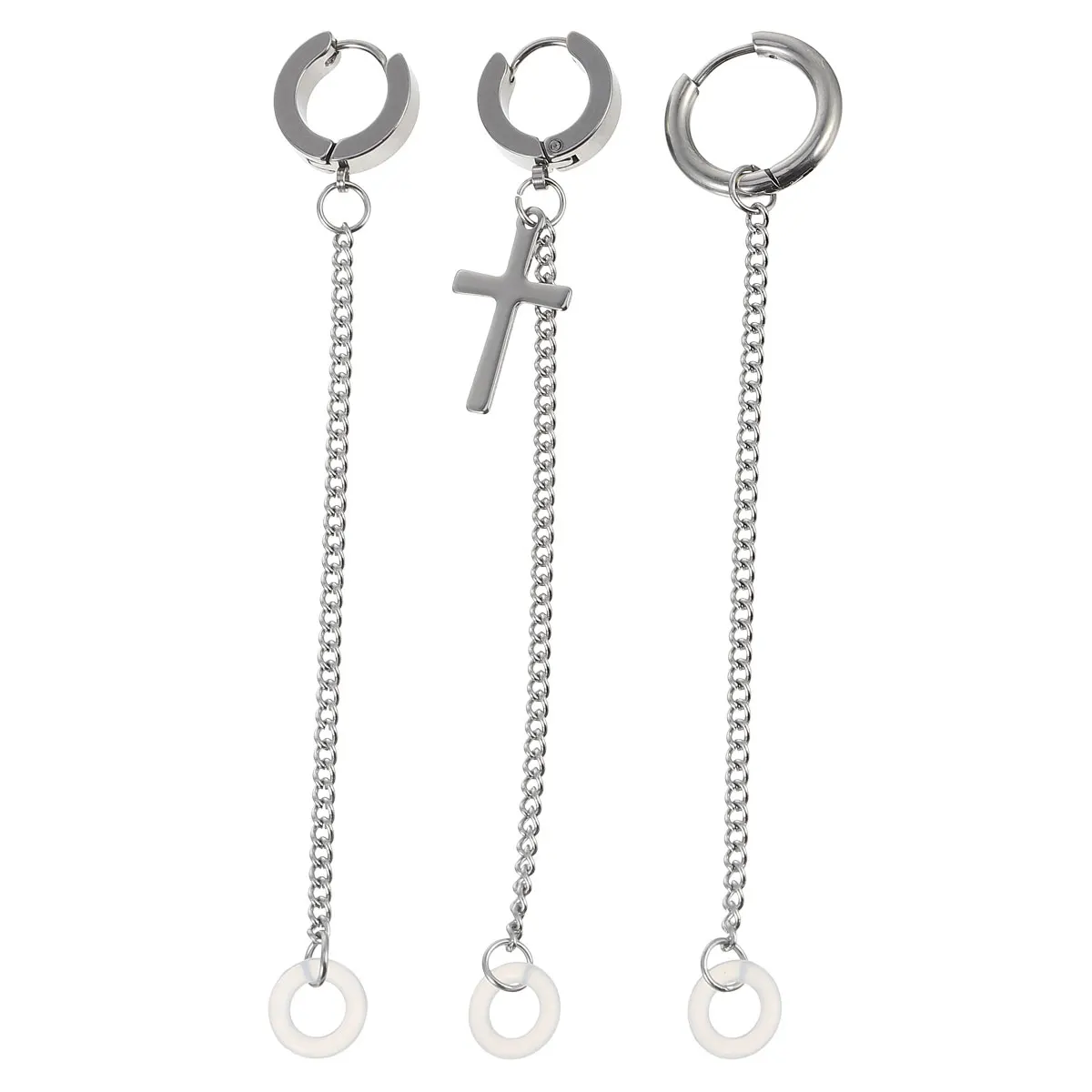 

3 Pcs Earphone Earrings lost Holder Strap for Men Women Rubber End Premium Material Accessories