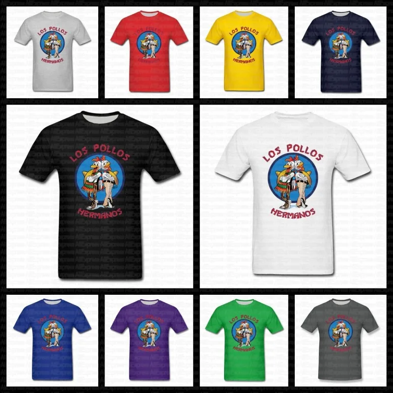 

Los Pollos Hermanos Funny 3D Printed Men's and Women's Fashion Casual Short Sleeve Summer Comfort Chicken Brothers T-Shirt