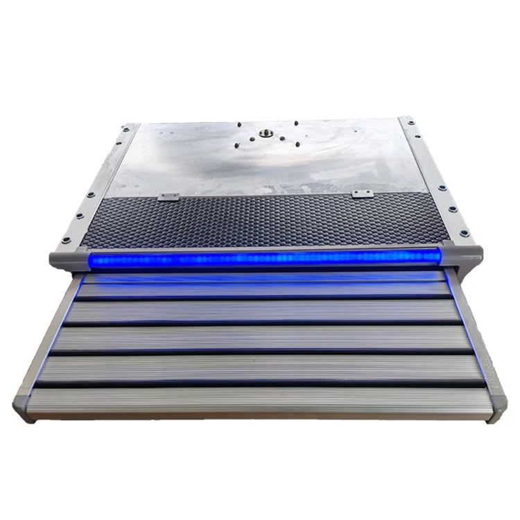 Aluminum Alloy RV Sliding Step Carbon Steel motorhome steps with 12V LED  light Electric sliding caravan Steps for van