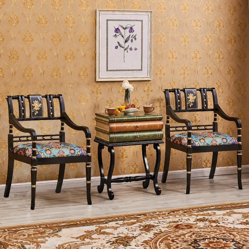 High End Luxury Leisure Armchair Book Shaped Two Bucket Square Side Table Modern British Style Furniture Wholesale