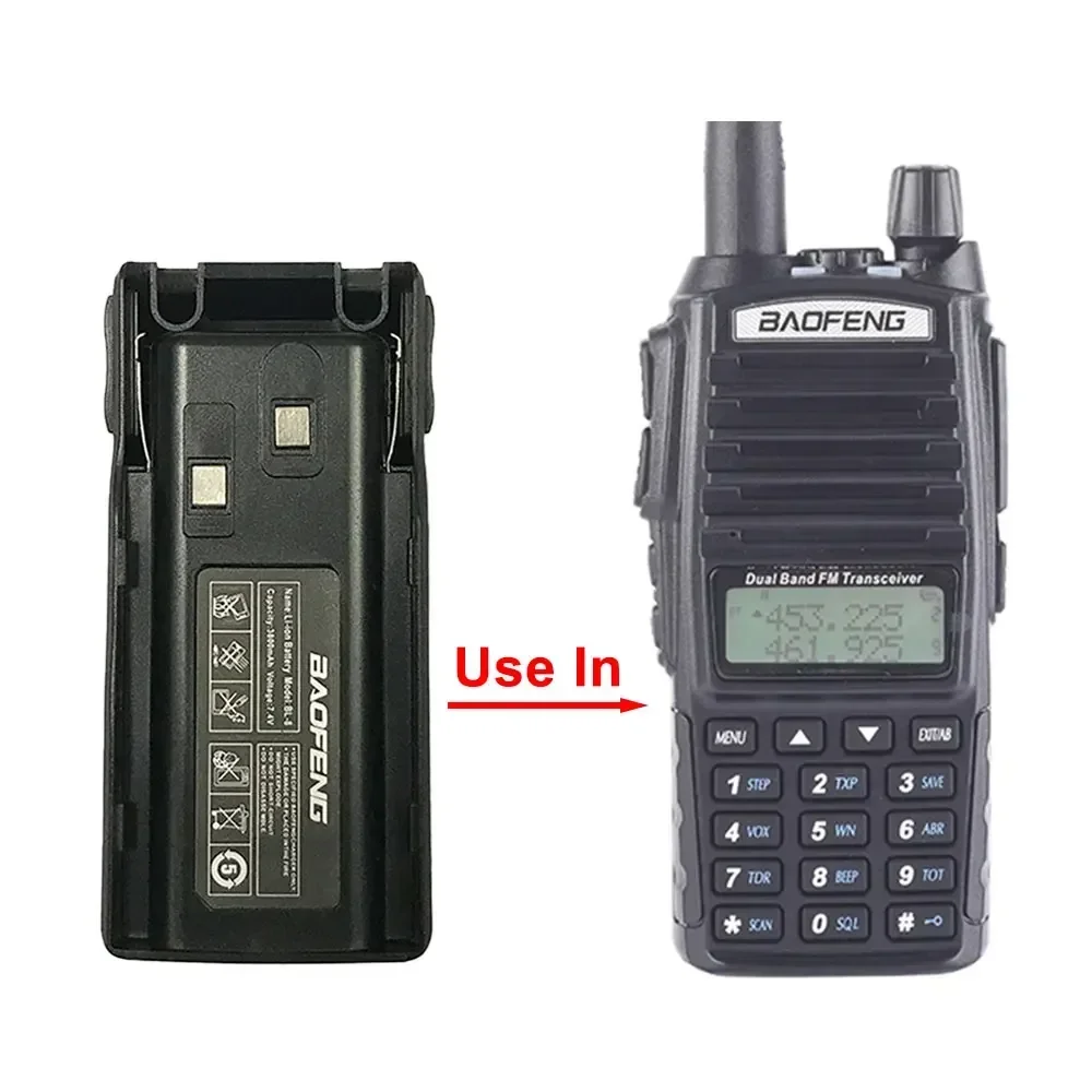 UV-82 Walkie Talkie Batterie BL-8 3800mAh Batteria agli ioni di litio per Baofeng UV82 Plus UV-8D UV-82WX UV-89 Batterie radio ricaricabili