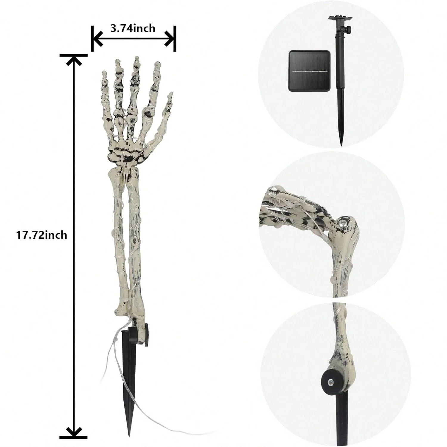 Solar Skeleton Hand Lights 3