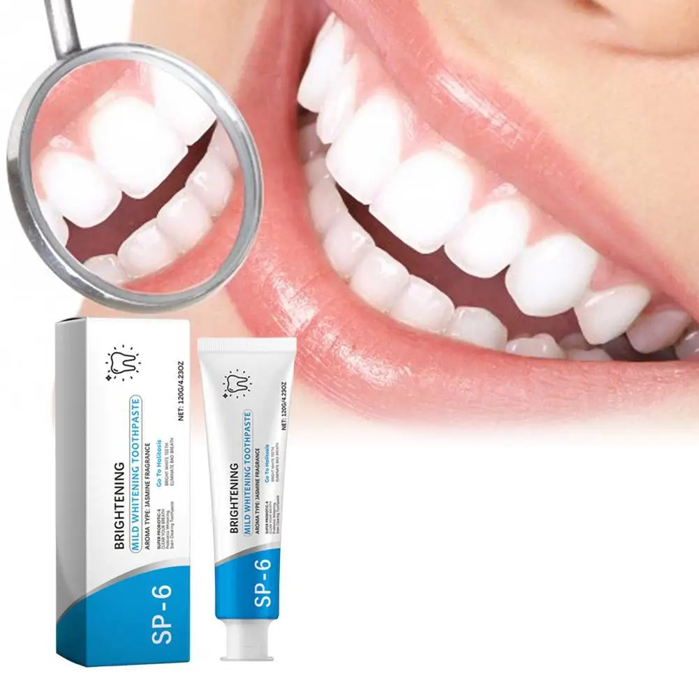 

120g SP-6 Probiotic Whitening Toothpaste Brightening & Stain Removing SP6 Fresh Breath Enzyme Toothpaste Whitening Teeth care