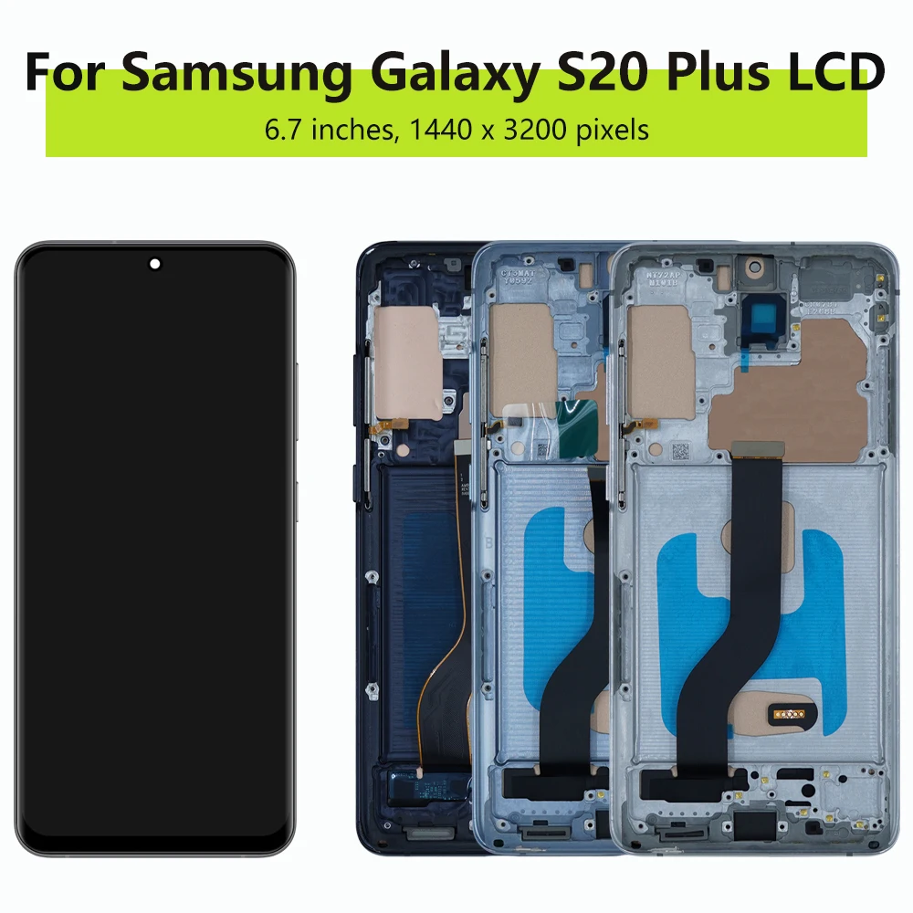 TFT Screen For Samsung Galaxy S20 Plus S20plus G985 G985F G985F/DS LCD Display Touch Screen Assembly Digitizer Replacement