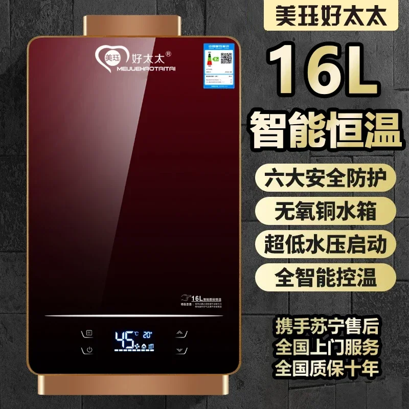 家庭用ガス給湯器,一定温度,天然ガス,無害,強力なエキゾースト,周波数変換