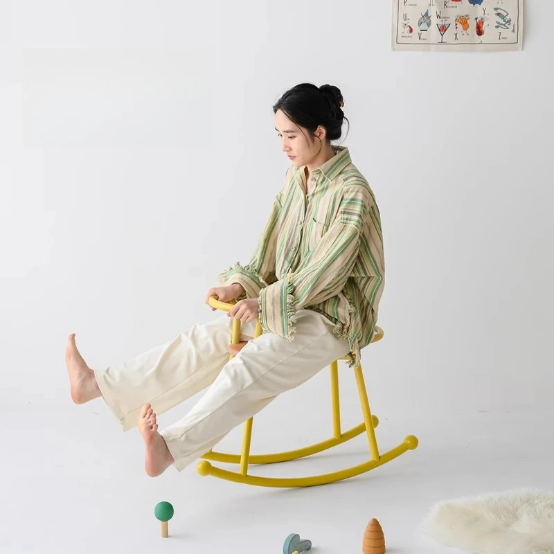 

rocking horse stool, solid wood children's stool
